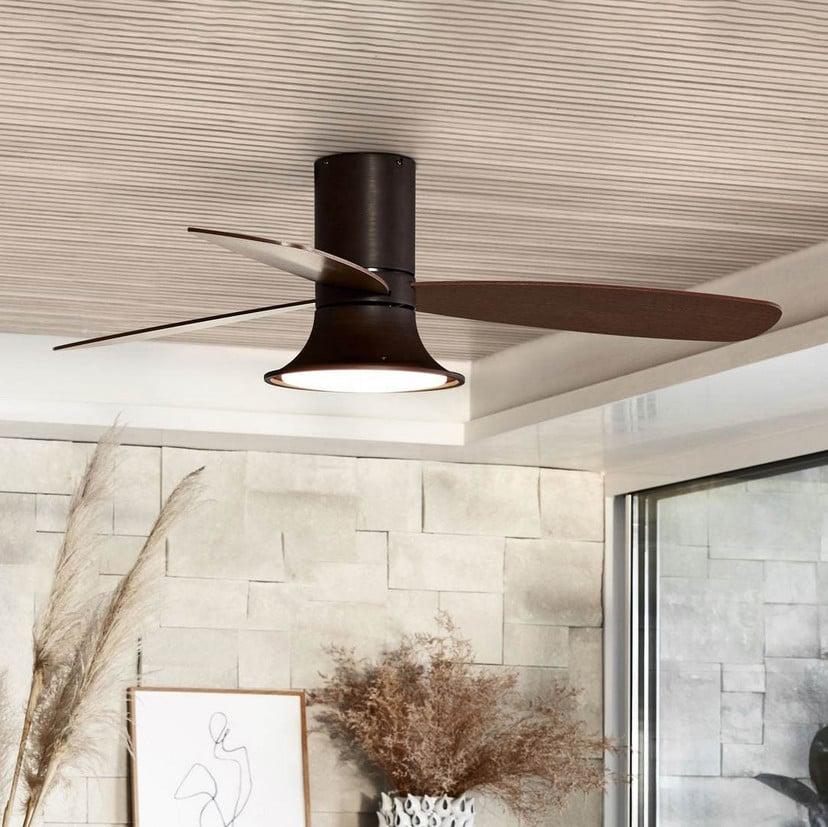 lampenwelt Beacon Deckenventilator mit Licht Flusso bronzefarben leise Top Angebot