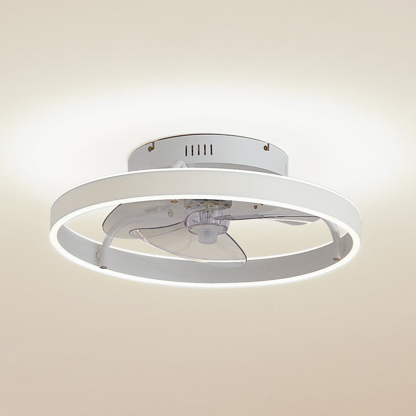 lampenwelt Lindby LED-Deckenventilator Momitu weiß Aluminium Ø 14 cm Neueste Mode