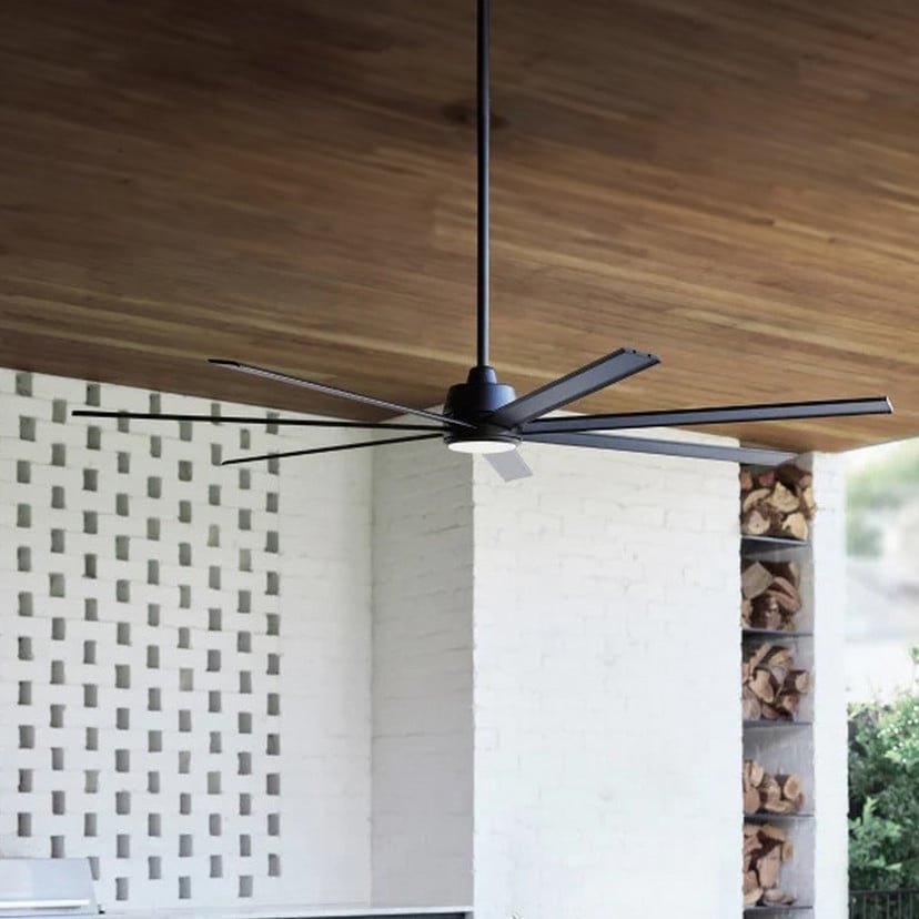 lampenwelt Beacon Deckenventilator mit Licht Atlanta schwarz DC leise Riesige Ersparnisse