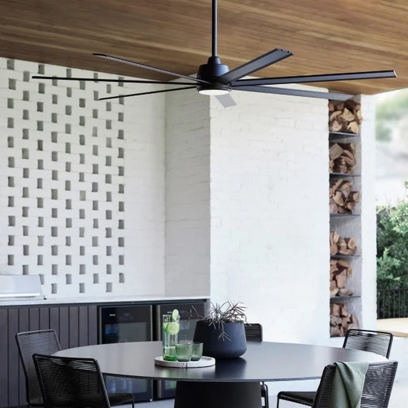 lampenwelt Beacon Deckenventilator mit Licht Atlanta schwarz DC leise Riesige Ersparnisse
