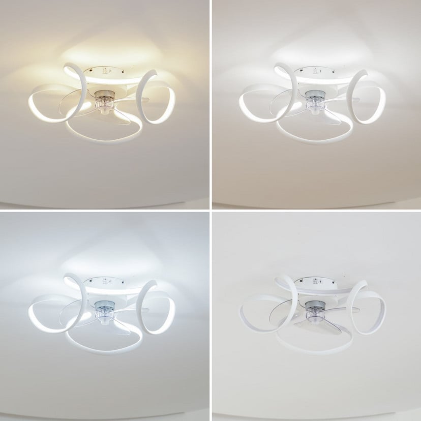 lampenwelt Lindby LED-Deckenventilator Lomata weiß leise Ø 23 cm Kostenlose Rückgabe