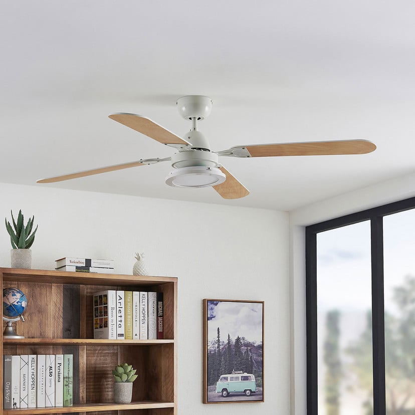 lampenwelt Lindby LED-Deckenventilator Tedric weiß leise Ø 133 cm Begrenzte Freigabe