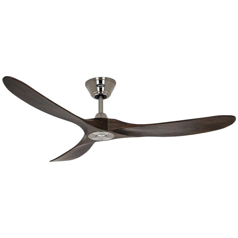 lampenwelt Deckenventilator Eco Genuino 152 chrom/nussbaum Neueste Stile