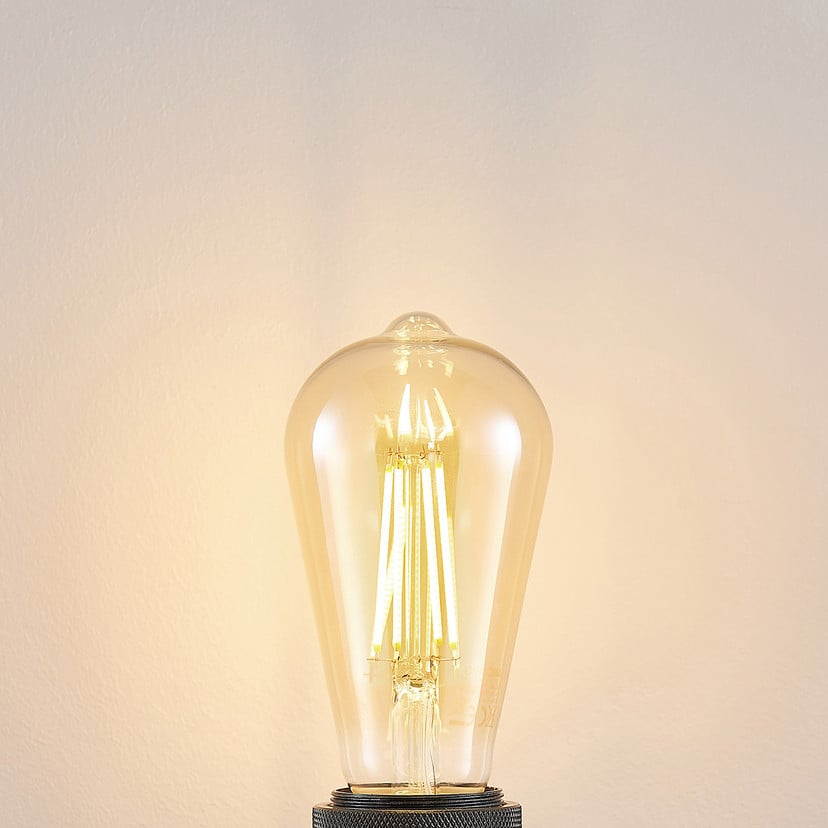 lampenwelt LED-Lampe E27 ST64 6 5W 2.500K amber 3-Step-Dimmer Auslauf