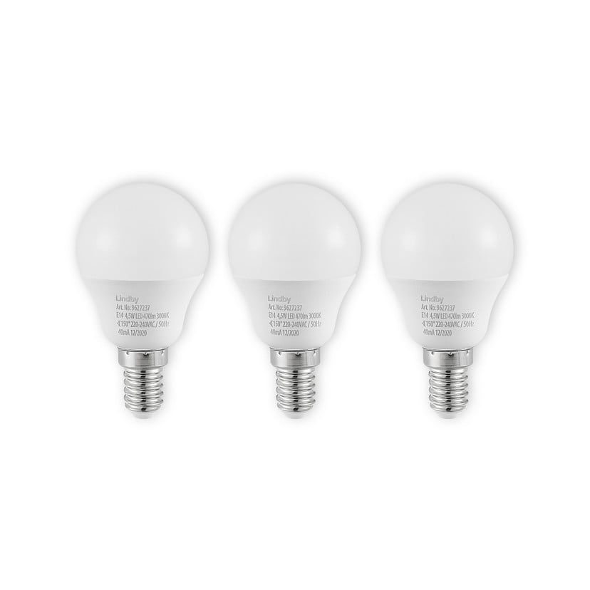 lampenwelt Lindby LED-Lampe E14 G45 4 5W 3.000K opal 3er-Set Angebote
