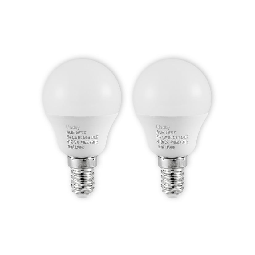 lampenwelt Lindby LED-Lampe E14 G45 4 5W 3.000K opal 2er-Set Hotsell