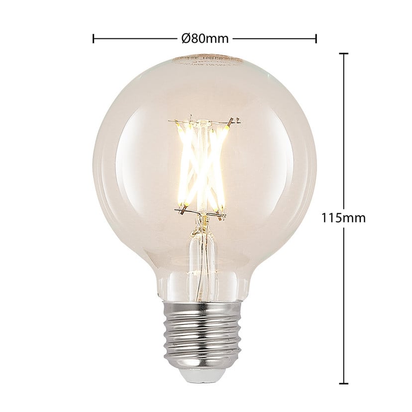 lampenwelt LED-Lampe E27 4W G80 2.700K Filament dimmbar klar Schlussverkauf