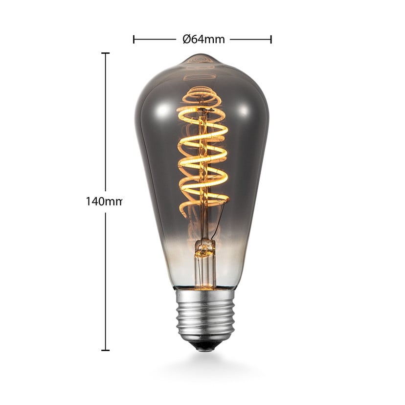 lampenwelt Lucande LED-Lampe E27 ST64 4W 1.800K dimmbar titan Günstig kaufen
