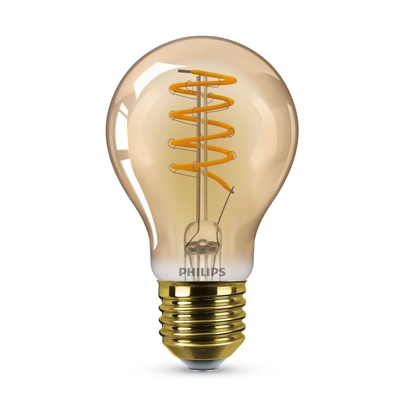 lampenwelt Philips LED-Lampe E27 A60 4W 1.800K gold dimmbar Neueste Mode