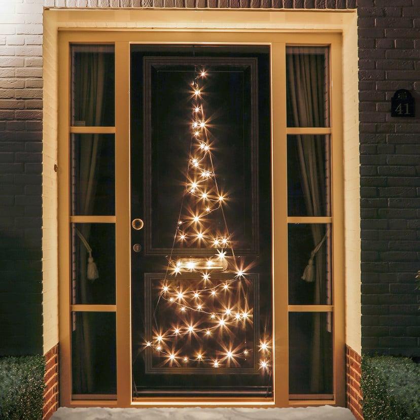 lampenwelt Tür-Weihnachtsbaum-Silhouette Fairybell 120 LEDs