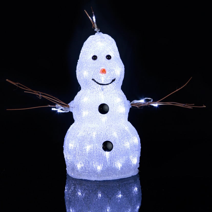 lampenwelt Kleine LED-Figur Crystal Snowman f. außen Nur noch ein Tag übrig