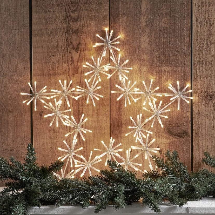 lampenwelt LED-Dekoleuchte Flower Star für außen