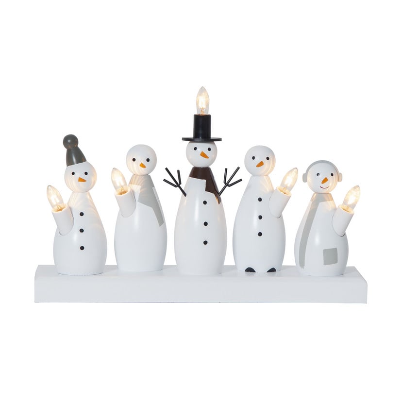 lampenwelt Kerzenleuchter Snowman fünfflammig Schlussverkauf