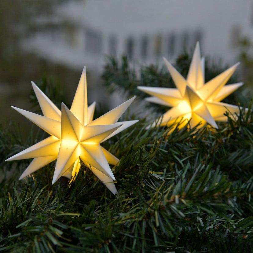 lampenwelt In Weiß - LED Lichterkette mit 9 Sternen f. außen Blitzverkäufe