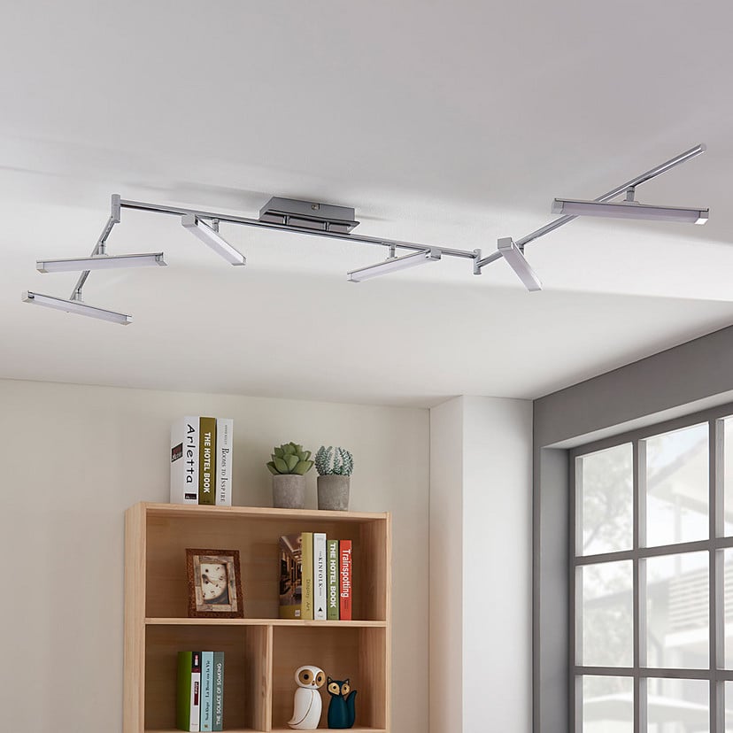lampenwelt Lindby LED-Deckenleuchte Pilou 6-flg. dimmbar chrom Limitierter Zeitrabatt