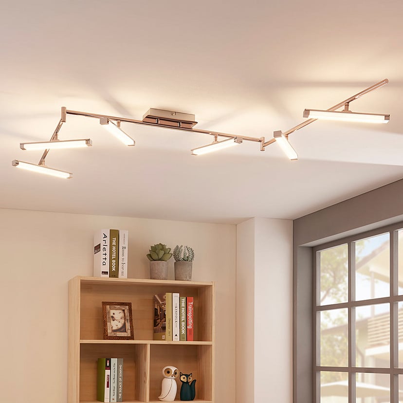 lampenwelt Lindby LED-Deckenleuchte Pilou 6-flg. dimmbar chrom Limitierter Zeitrabatt