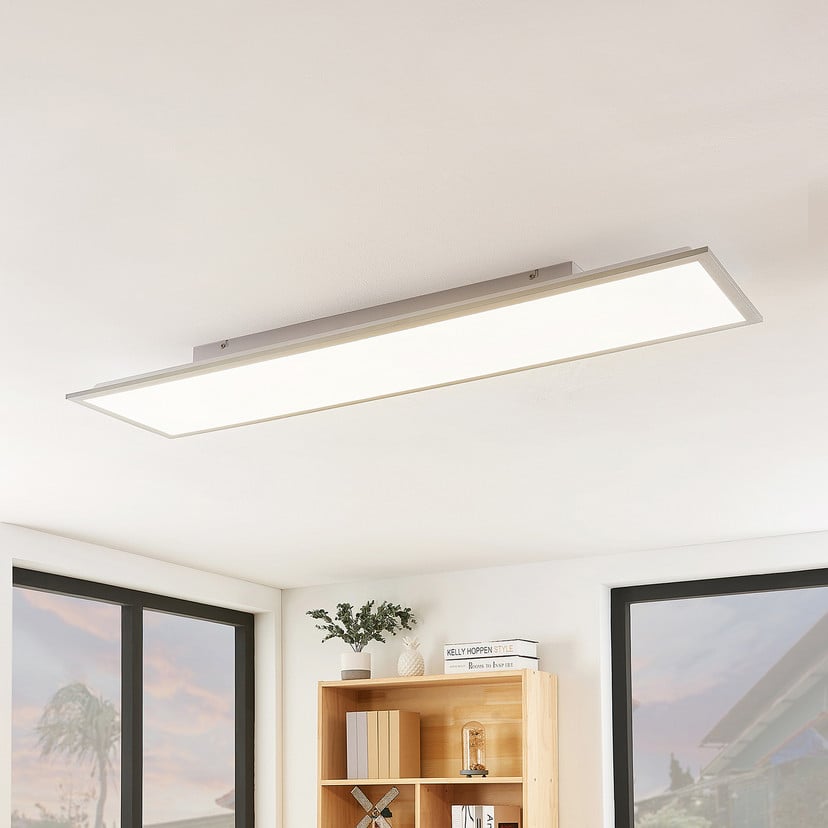 lampenwelt Lindby LED-Panel Stenley CCT 120 cm x 30 cm dimmbar Saisonschlussverkauf