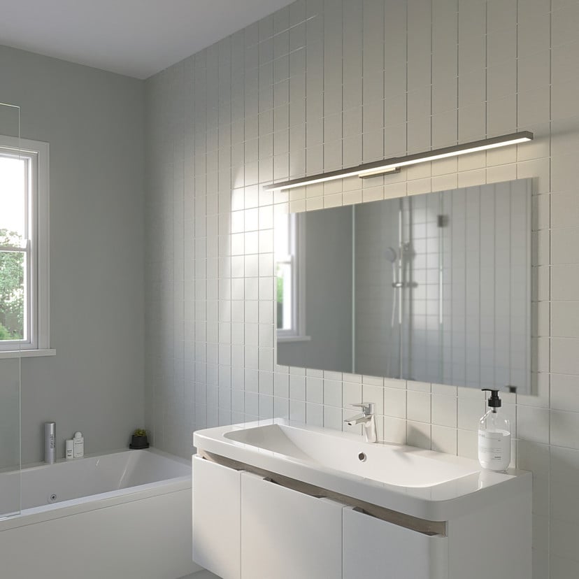 lampenwelt Lindby LED-Bad- und Spiegelleuchte Alenia 120 cm chrom Osterangebot