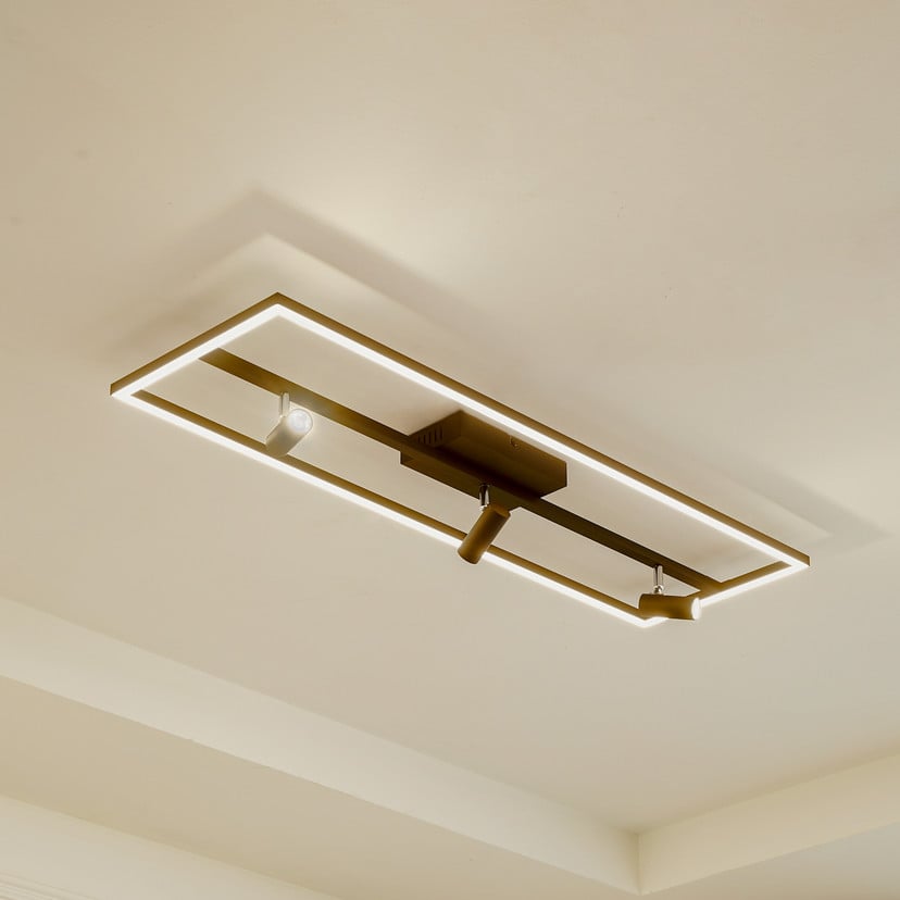 lampenwelt Lucande LED-Deckenleuchte Yvor 99 5 cm schwarz schwenkbar Heißer Verkauf