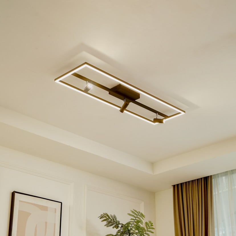 lampenwelt Lucande LED-Deckenleuchte Yvor 99 5 cm schwarz schwenkbar Heißer Verkauf