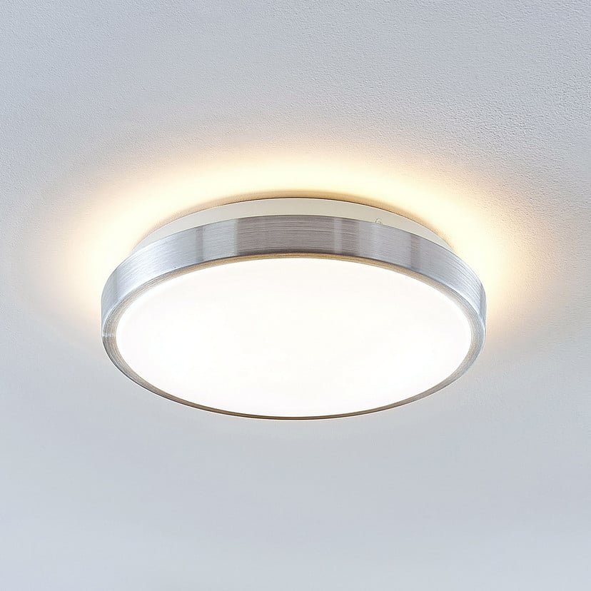lampenwelt Lindby LED-Deckenlampe Emelie Ø 27 cm alufarben Metall Zeitlich begrenztes Angebot