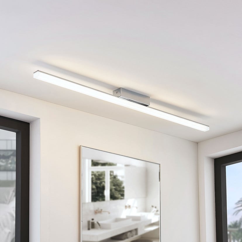 lampenwelt Lindby LED-Bad-Deckenleuchte Levke 116 cm dimmbar IP44 Räumungsverkauf
