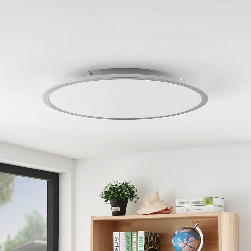 lampenwelt Lindby LED-Deckenlampe Narima 4.000 K Ø 60 cm silber Kauf eins, bekomm eins gratis