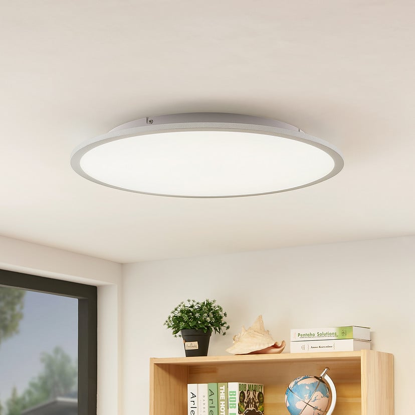 lampenwelt Lindby LED-Deckenlampe Narima 4.000 K Ø 60 cm silber Kauf eins, bekomm eins gratis