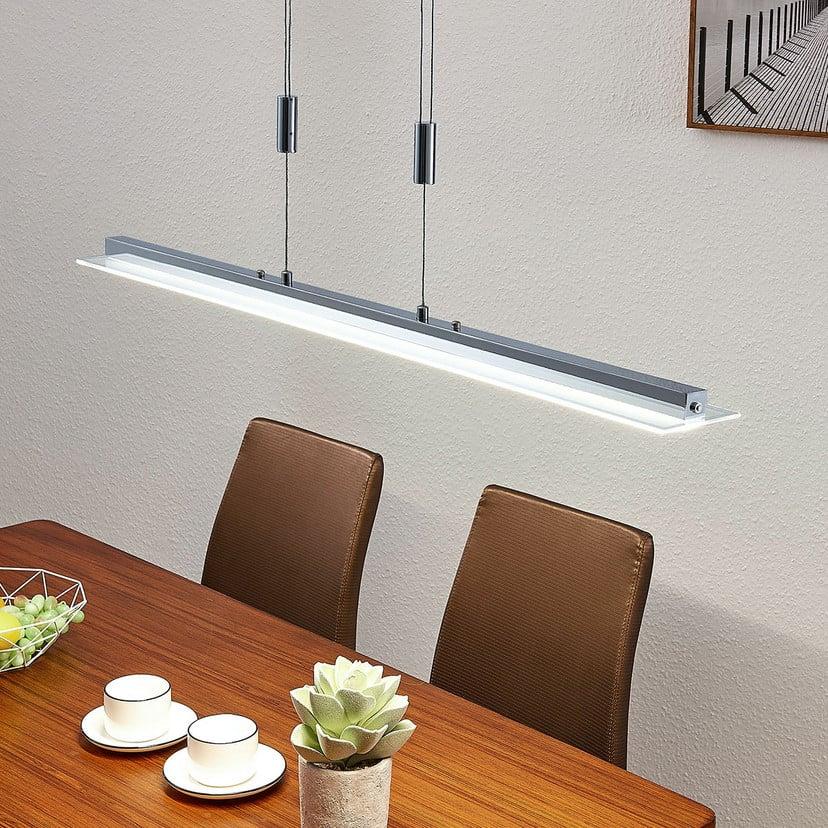 lampenwelt Lindby LED-Pendelleuchte Sladja chrom Glas Touchdimmer Tägliche Deals