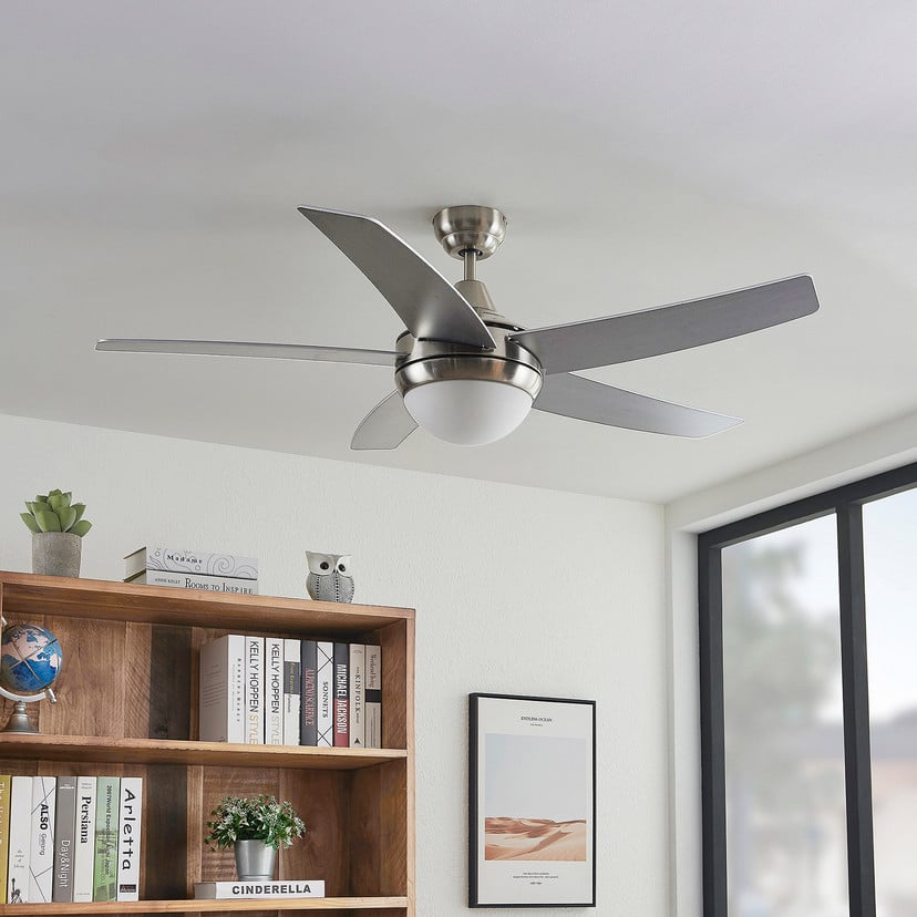 lampenwelt Lindby Deckenventilator mit Licht Auraya leise Stahl Letzte 2 Tage