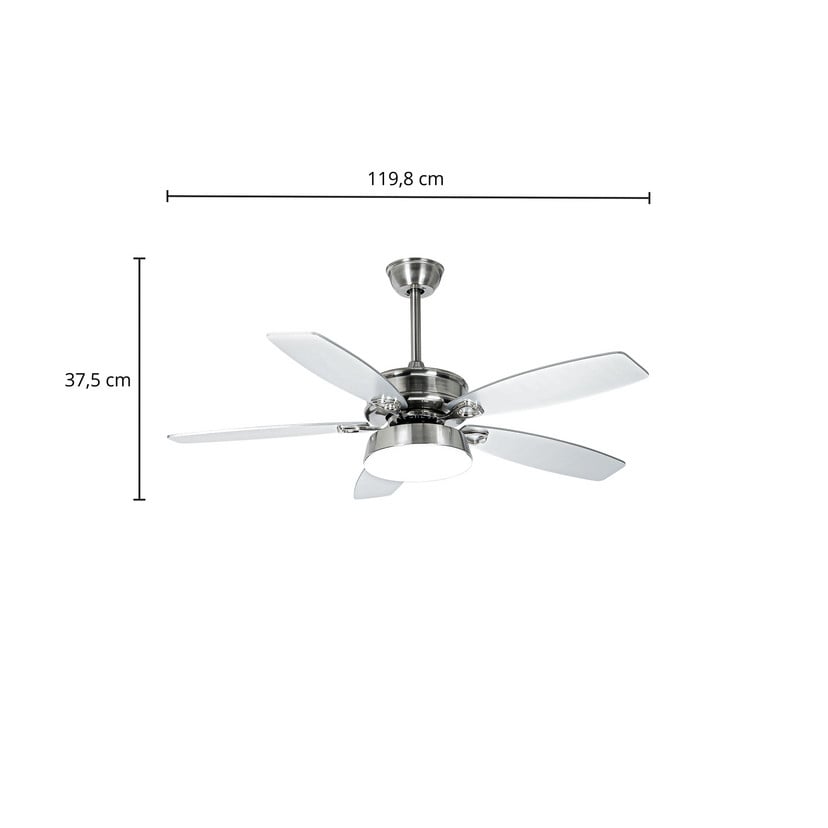 lampenwelt Lucande LED-Deckenventilator Kuvio DC leise Ø 120 cm CCT Vierteljährliche Förderung