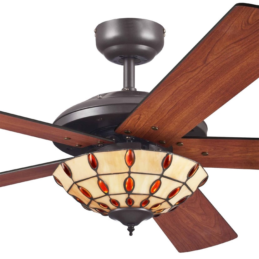 lampenwelt Westinghouse Comet T - Ventilator mit Tiffany Glas Clearance-Verkauf