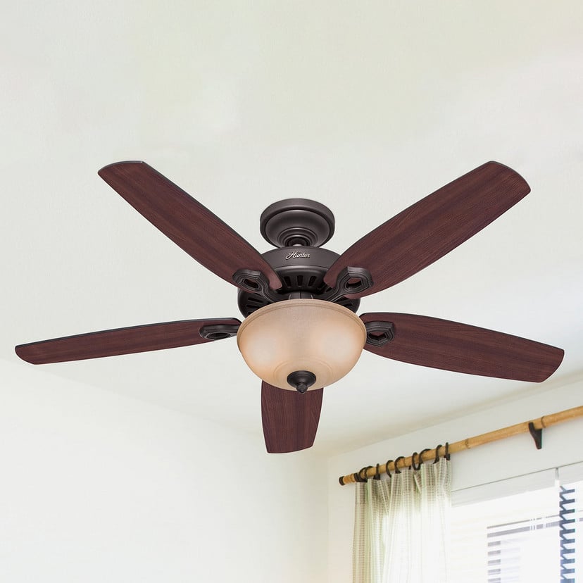 lampenwelt Hunter Deckenventilator mit Licht Builder Deluxe bronze Fabrikladen