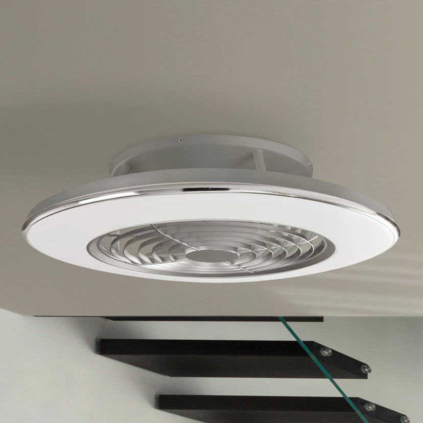 lampenwelt Deckenventilator Alisio LED App-steuerbar chrom Black Friday Preise