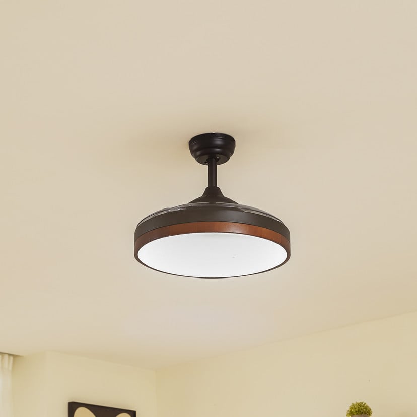 lampenwelt Lindby LED-Deckenventilator Oras schwarz DC leise 107 cm 50% Rabatt für begrenzte Zeit