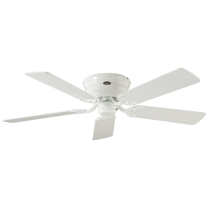 lampenwelt Deckenventilator Classic Flat III weiß Ø 132 cm