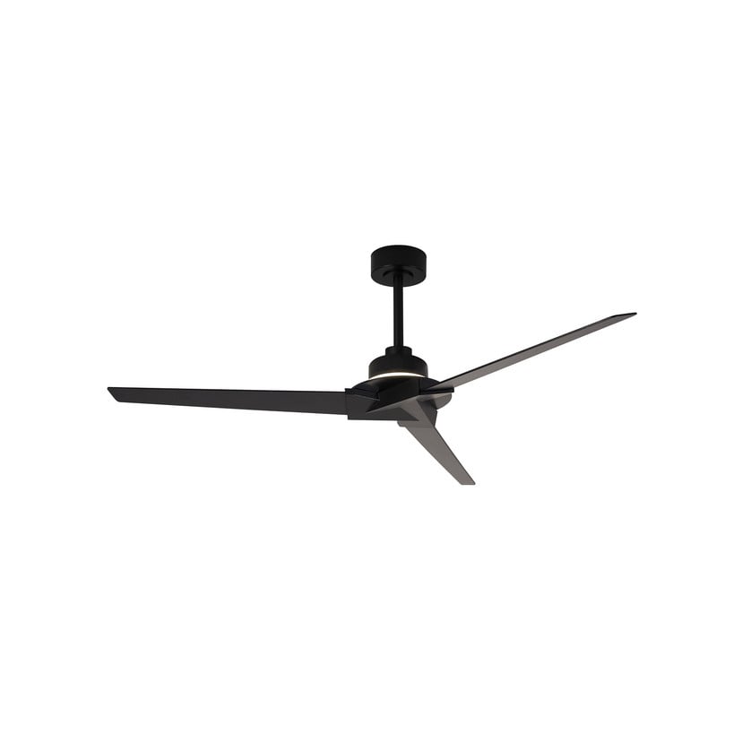 lampenwelt LED-Deckenventilator Brisa Mini schwarz/holz leise 150cm CCT