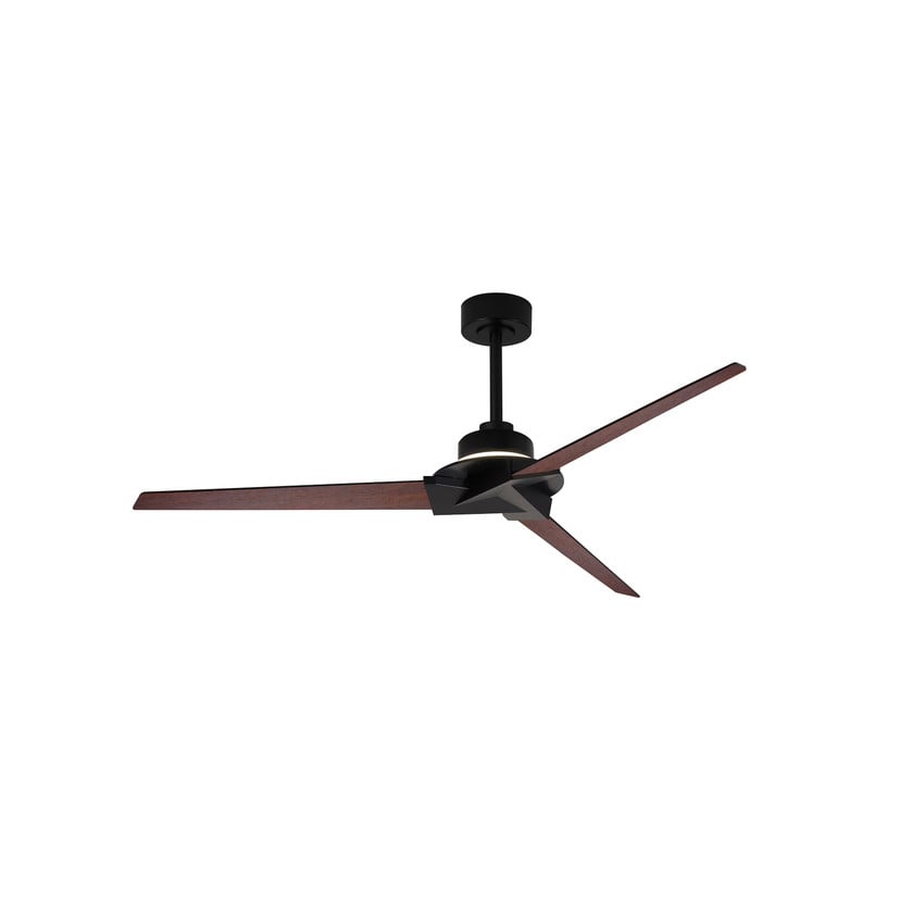 lampenwelt LED-Deckenventilator Brisa Mini schwarz/holz leise 150cm CCT Online