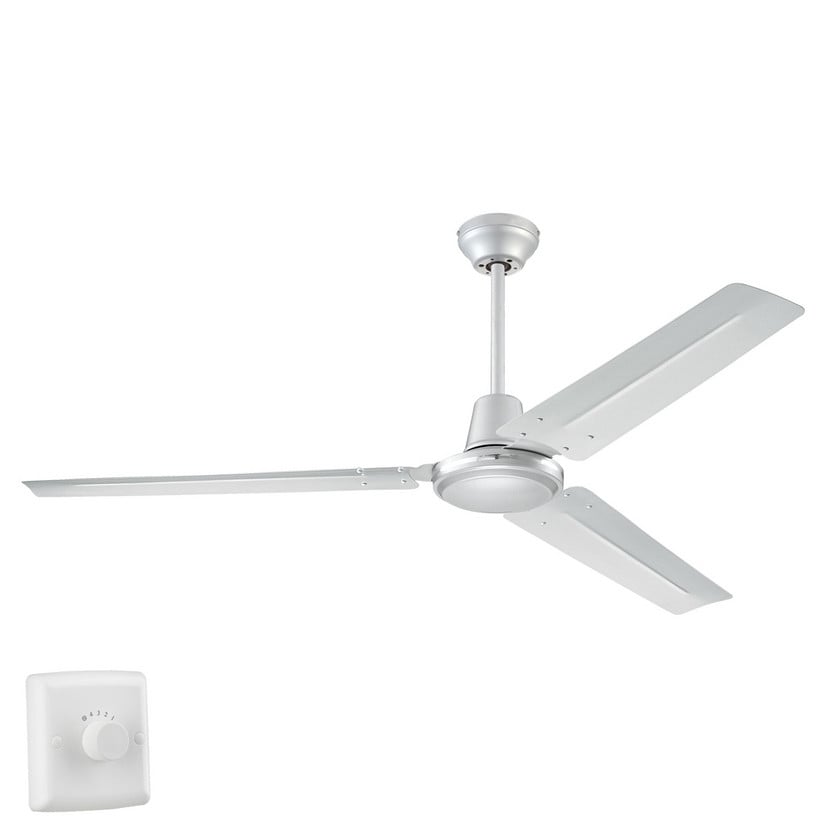 lampenwelt Westinghouse Deckenventilator Industrial silber leise 142 cm Auslauf
