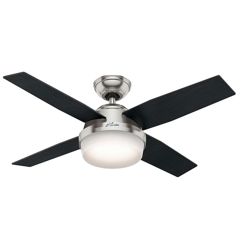 lampenwelt Hunter Ventilator mit Licht Dante schwarz/braun leise E27 Kostenloser Versand