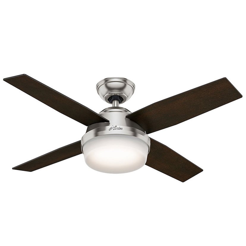 lampenwelt Hunter Ventilator mit Licht Dante schwarz/braun leise E27 Kostenloser Versand