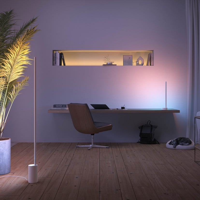 lampenwelt Philips Hue Gradient Signe LED-Stehlampe weiß Online Shopping