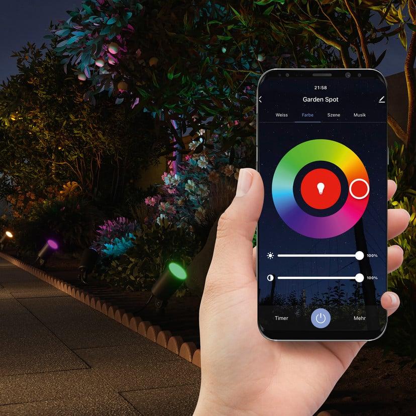 lampenwelt Hama WLAN-Gartenstrahler Erdspieß IP65 RGBW dimmbar Top Angebot