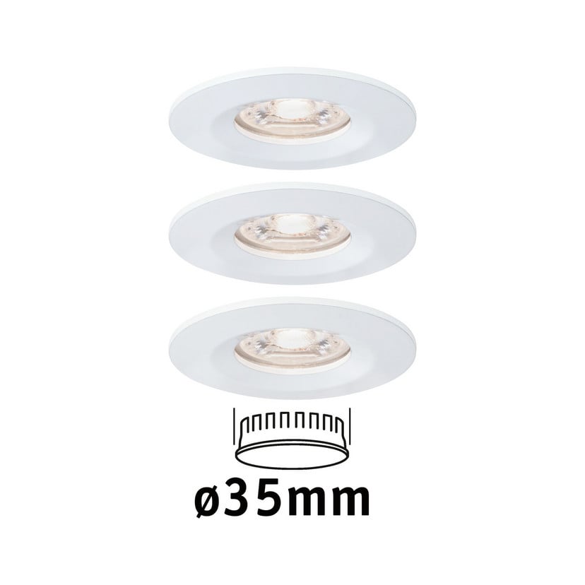 lampenwelt Paulmann Nova mini Einbauspot 3er-Set IP44 weiß Zeitbegrenzte Promotion