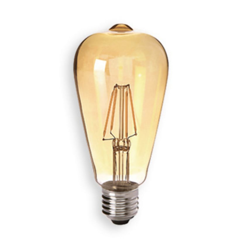 lampenwelt LED-Rustikalampe E27 4 5W 825 gold klar