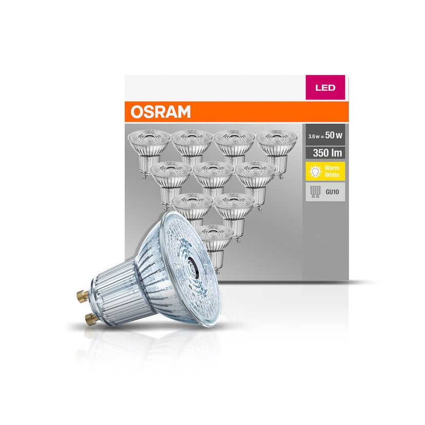 lampenwelt OSRAM LED-Reflektor GU10 4 3W 2.700K 350lm 10er Fabrikladen