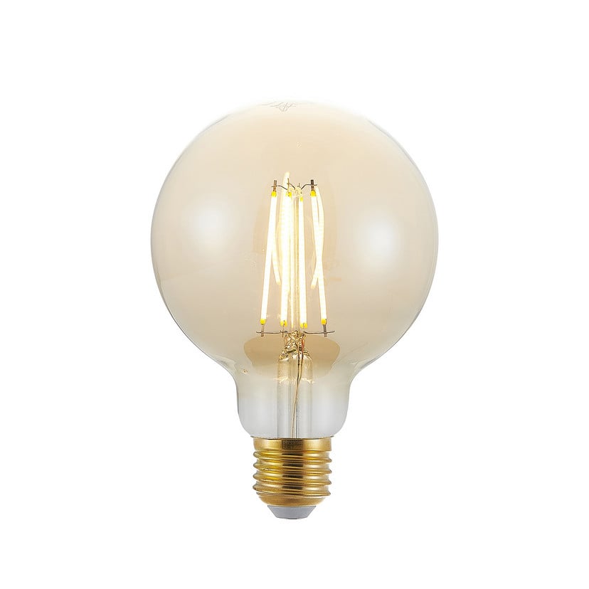 lampenwelt LED-Lampe E27 G95 6 5W 2.500K amber 3-Step-Dimmer