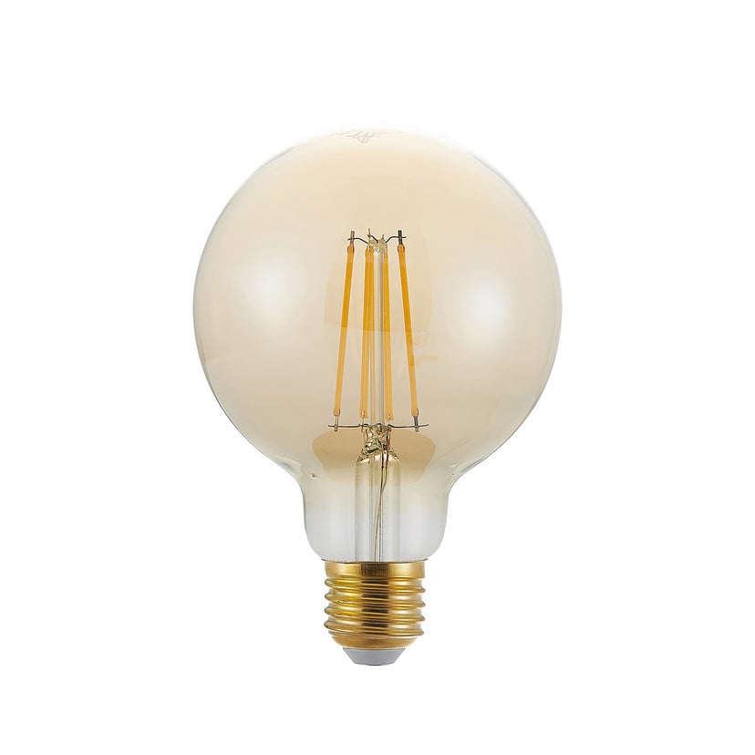 lampenwelt LED-Lampe E27 G95 6 5W 2.500K amber 3-Step-Dimmer Outlet