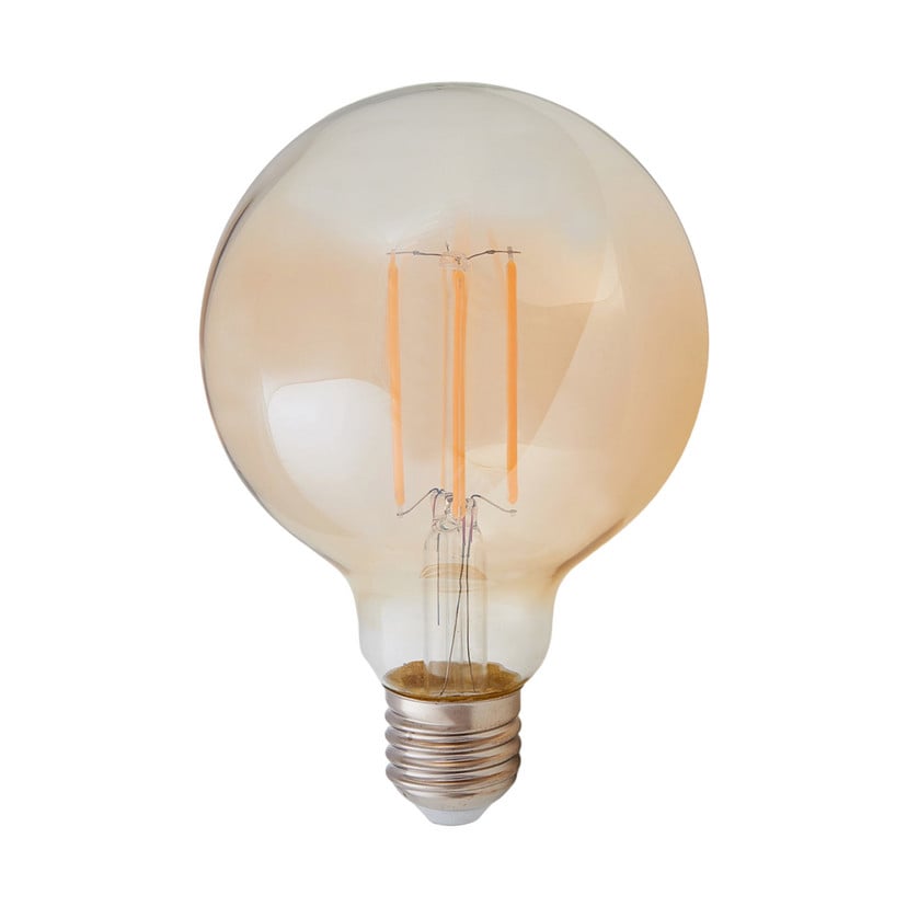 lampenwelt E27 LED-Globelampe Filament 6W 500lm amber 1.800K