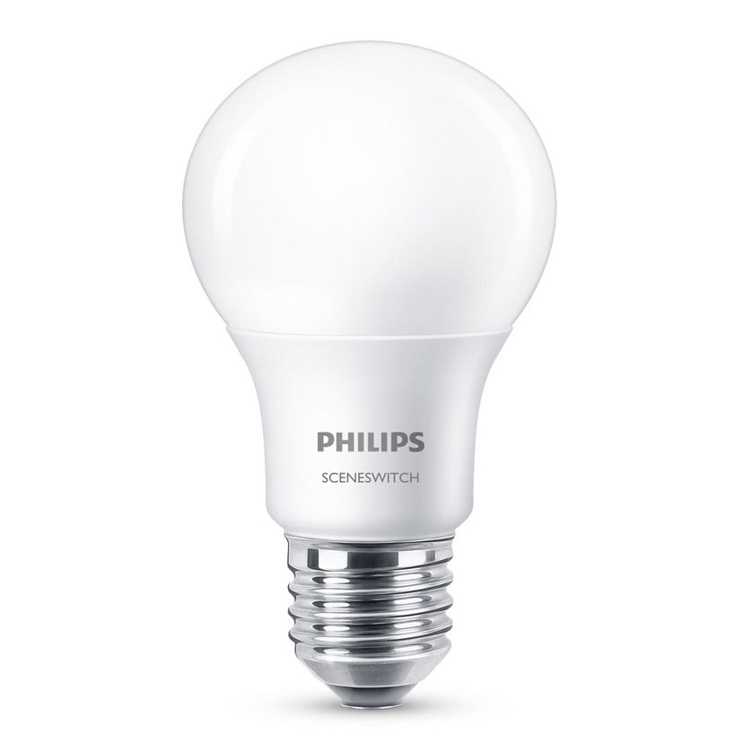 lampenwelt Philips SceneSwitch E27 8W LED-Lampe 2.700K matt Flash Sale